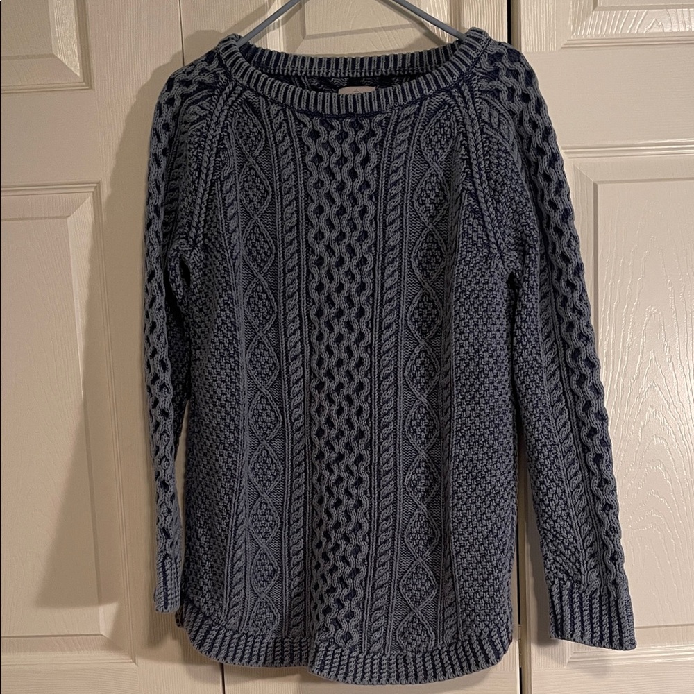 Cable Knit Navy Sweater